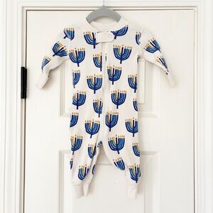 Hanna Andersson Hanukkah baby zip sleeper 60cm 3-6m